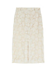 rochas pencil skirt in embroidery front