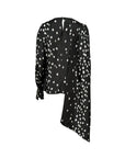 rochas Printed Twill Blouse with Scarf black back