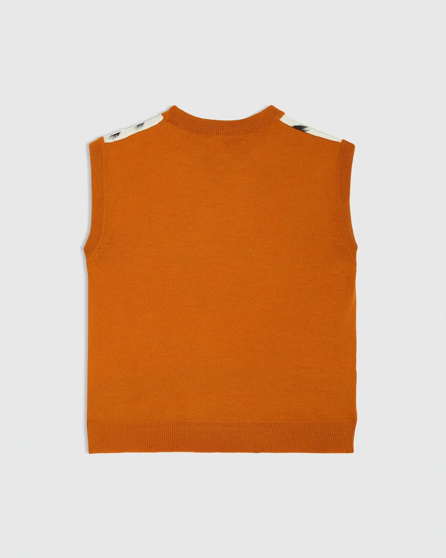 rochas Sleeveless Sweater Orangeade back