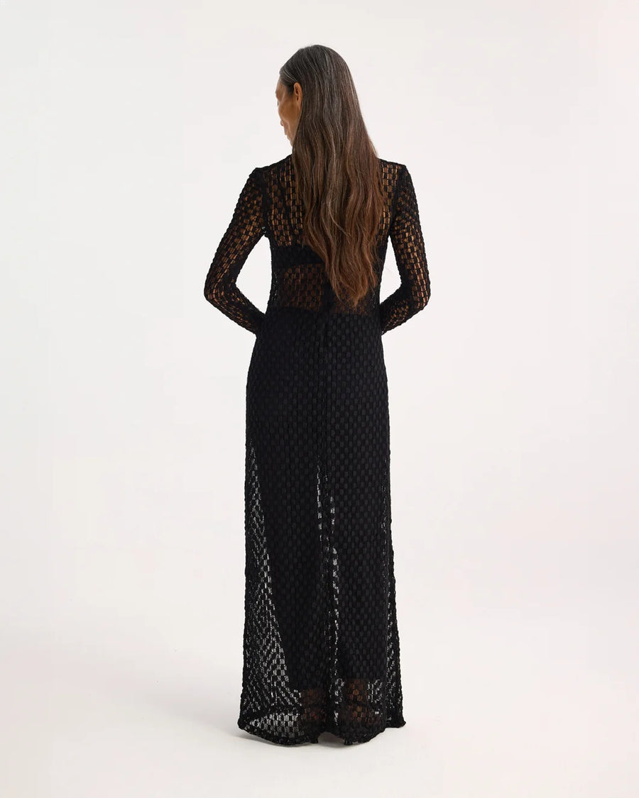 rohe Geometrical Lace Dress black on figure back