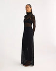 rohe Geometrical Lace Dress black on figure side