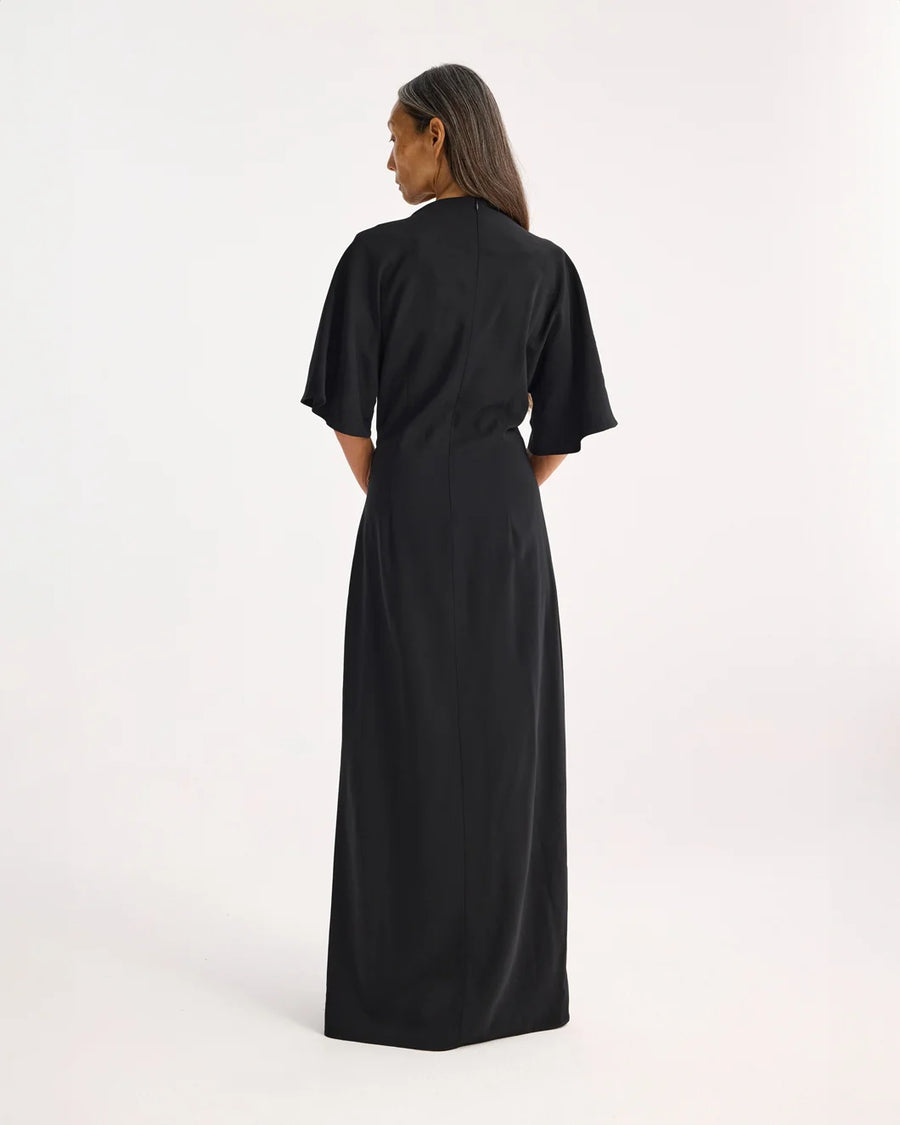 rohe Integrated Twisted Knot Dress black on figure back