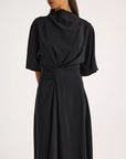 rohe Integrated Twisted Knot Dress black on figure front