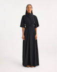 rohe Integrated Twisted Knot Dress black on figure front