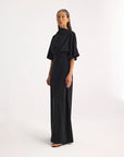 rohe Integrated Twisted Knot Dress black on figure side