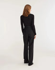 rohe Soft Wool Jersey Long Sleeve black on figure back