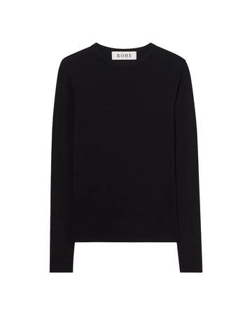 rohe Soft Wool Jersey Long Sleeve black