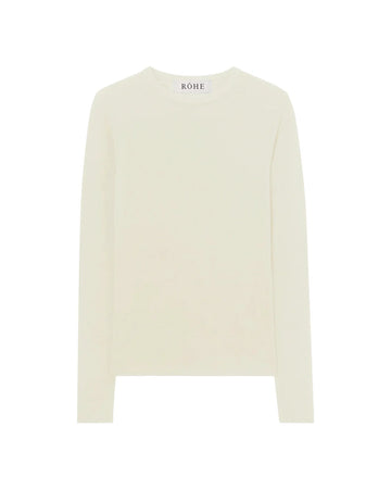 rohe Soft Wool Jersey Long Sleeve shirt Cream