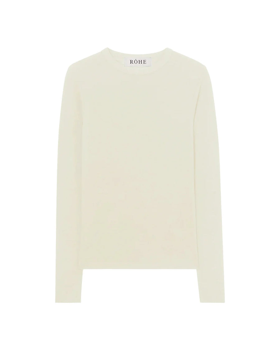 rohe Soft Wool Jersey Long Sleeve shirt Cream