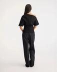 rohe asymmetrical top black on figure back