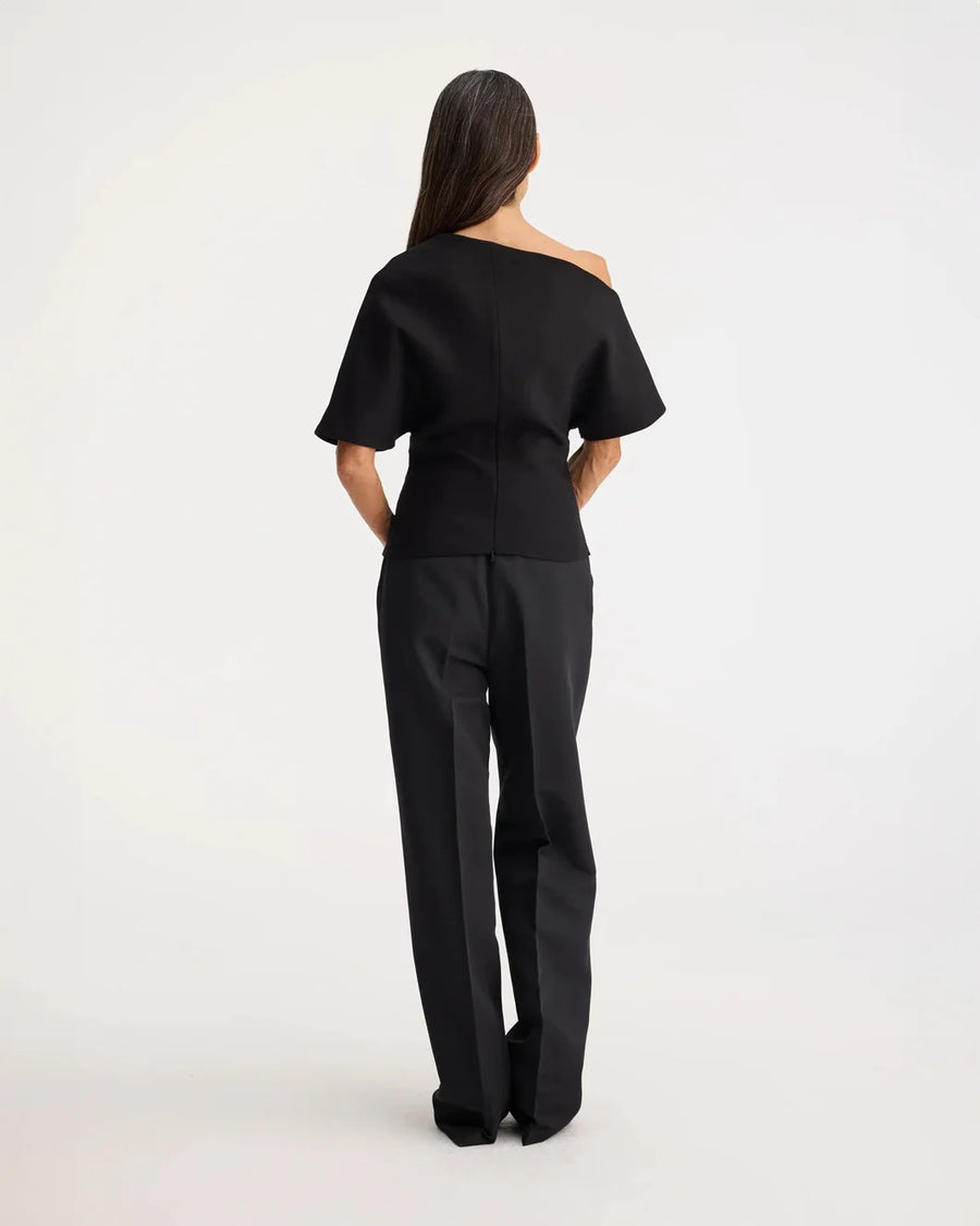 rohe asymmetrical top black on figure back