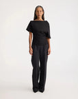 rohe asymmetrical top black on figure front