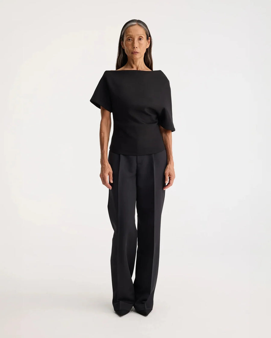 rohe asymmetrical top black on figure front