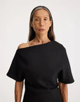 rohe asymmetrical top black on figure front