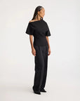 rohe asymmetrical top black on figure side