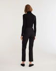 rohe Cigarette Leg Trousers black on figure back