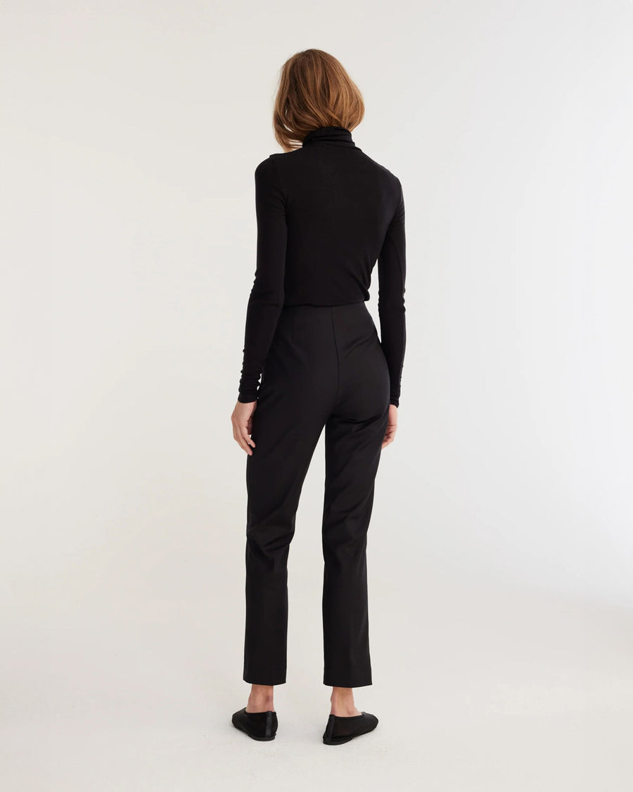 rohe Cigarette Leg Trousers black on figure back