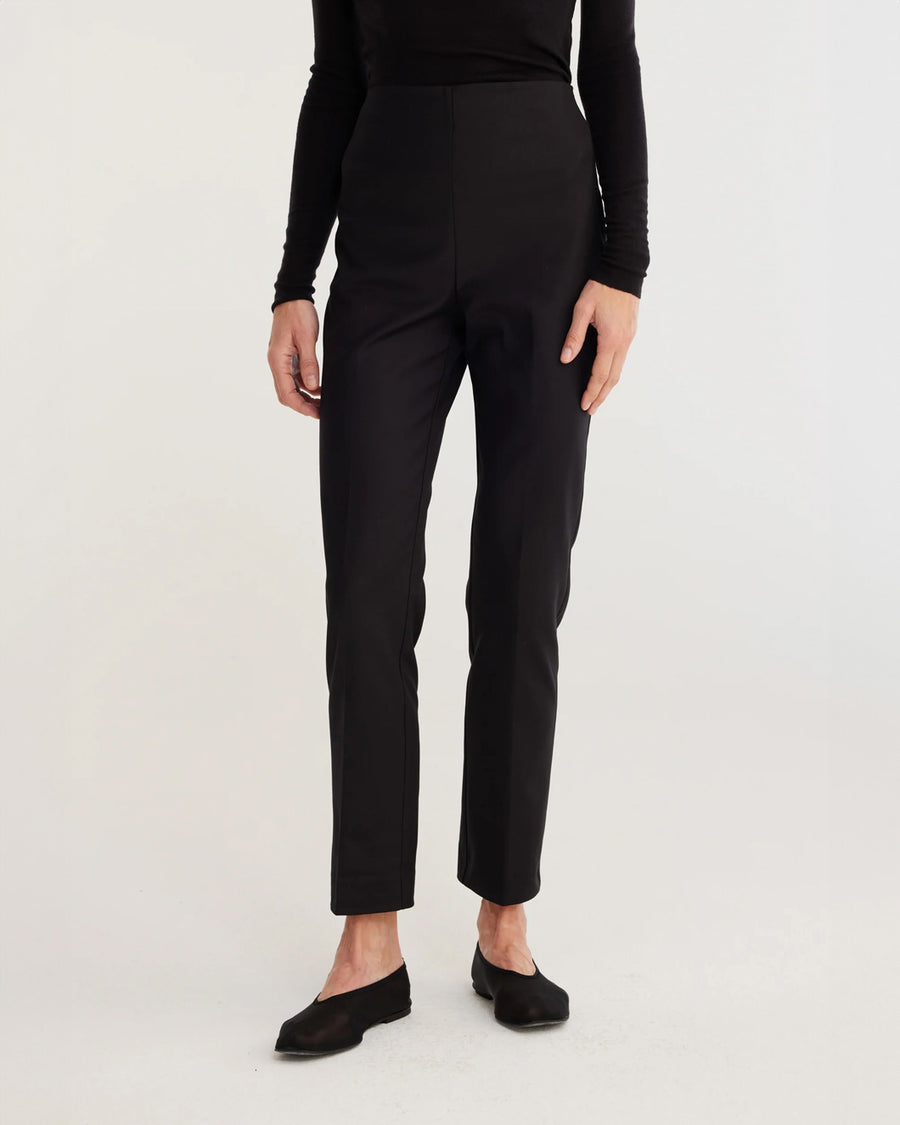 rohe Cigarette Leg Trousers black on figure front