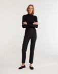 rohe Cigarette Leg Trousers black on figure front