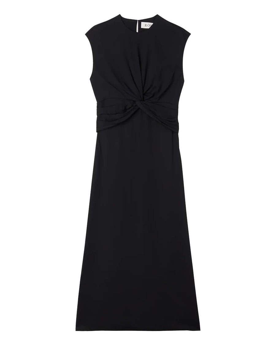 rohe draped dress black