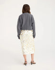 rohe Embellished Handmade Skirt cream on figure back