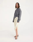 rohe Embellished Handmade Skirt cream on figure side