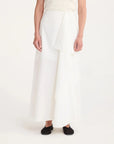 rohe folded cotton skirt optic white on figure front