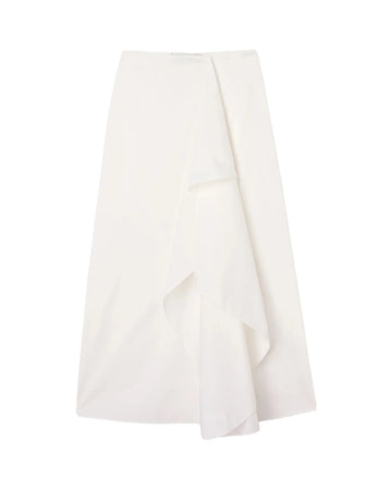 rohe folded cotton skirt optic white