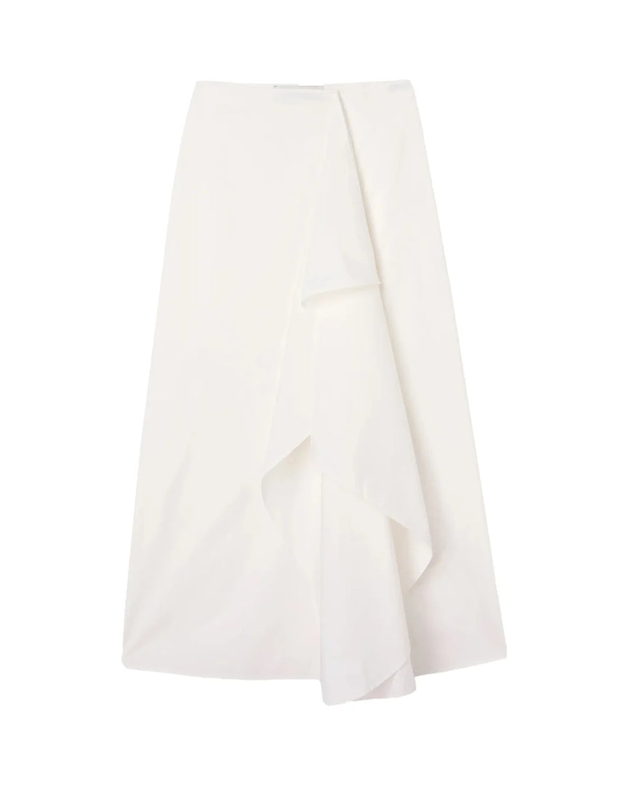 rohe folded cotton skirt optic white