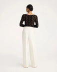 rohe Lace Boat Neck Top Black on figure back