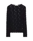 rohe Lace Boat Neck Top Black