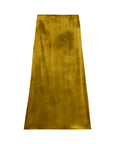 rohe long velvet skirt gold