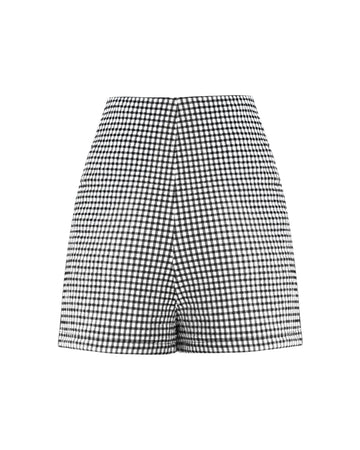 rohe mini gingham shorts black gingham check