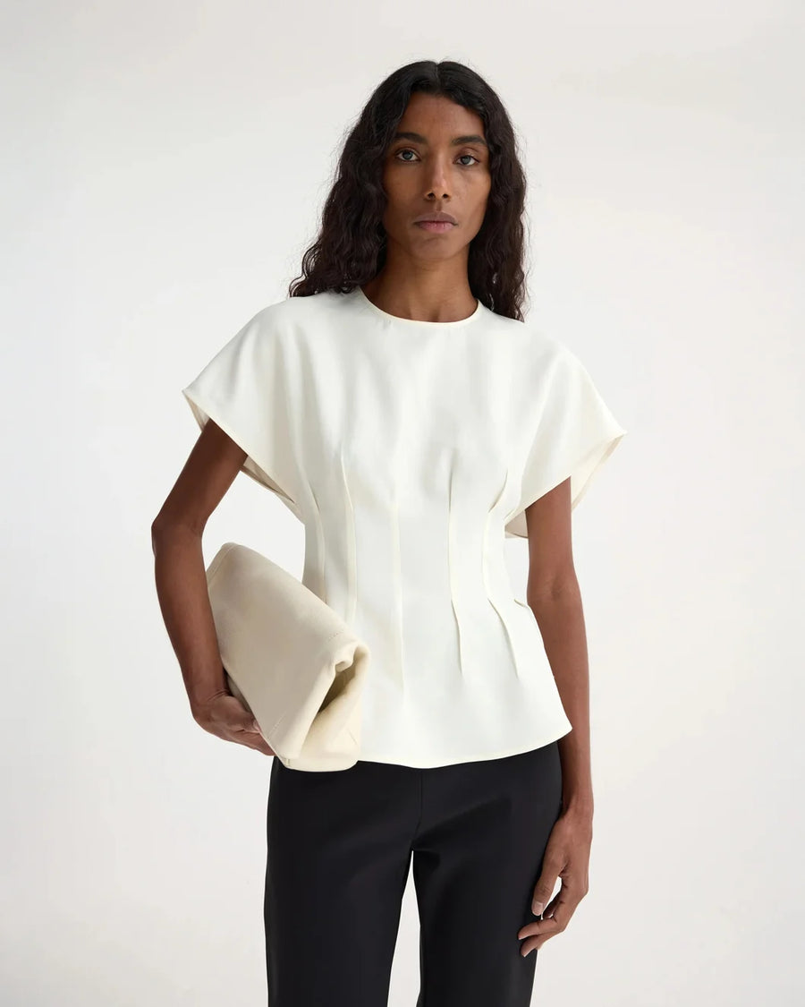 rohe Sculptural Waist Top off white front
