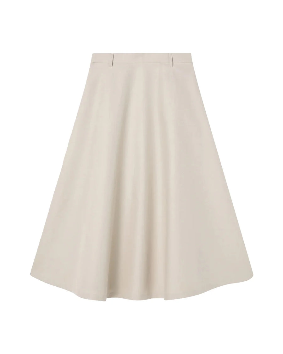 rohe Voluminous A-Line Cotton Skirt sand