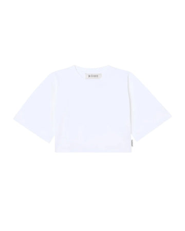 rohe wide cropped t-shirt white