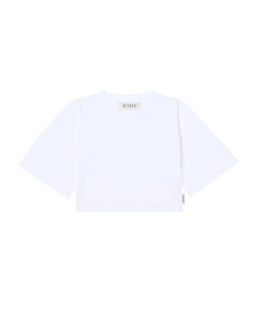 rohe wide cropped t-shirt white