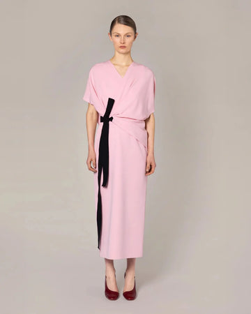 roksanda DESONA DRESS light mauve pink on figure front