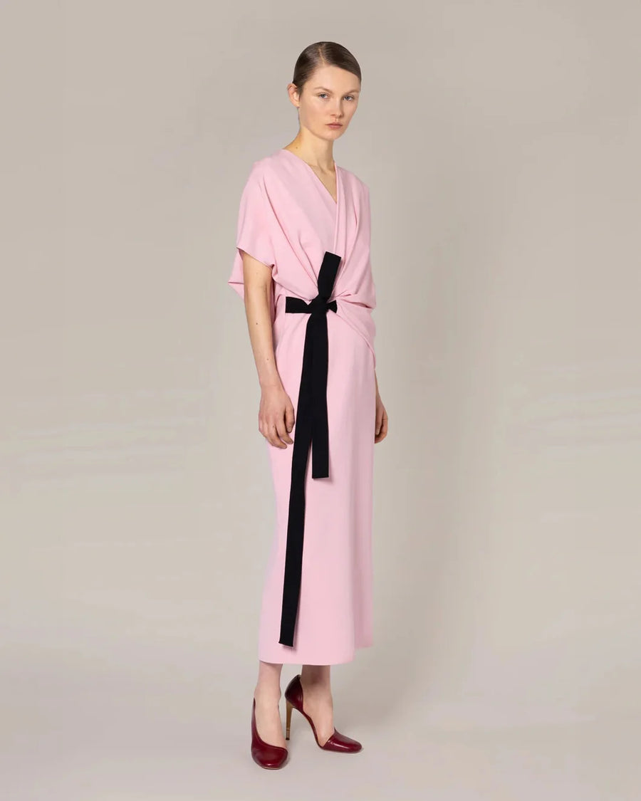 roksanda DESONA DRESS light mauve pink on figure side