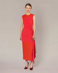 roksanda SIVANNA DRESS sienna red on figure front