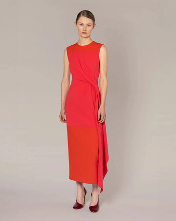 roksanda SIVANNA DRESS sienna red on figure front