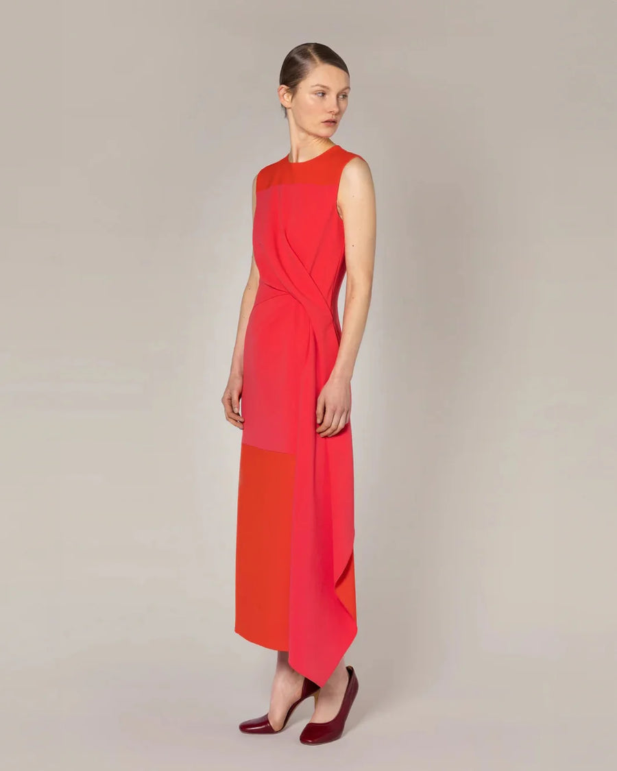 roksanda SIVANNA DRESS sienna red on figure side