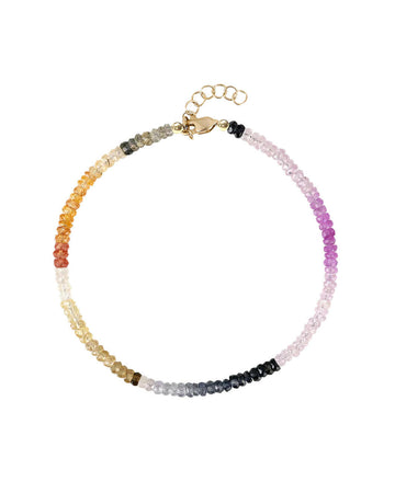 roxanne first rainbow sapphire beaded bracelet isolated