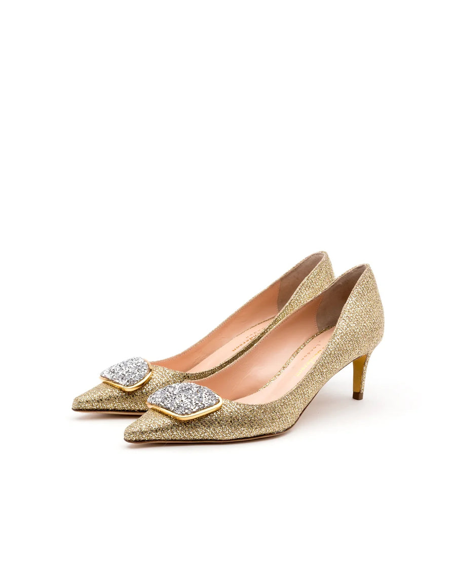 rupert sanderson Osella Crystal Pump gold