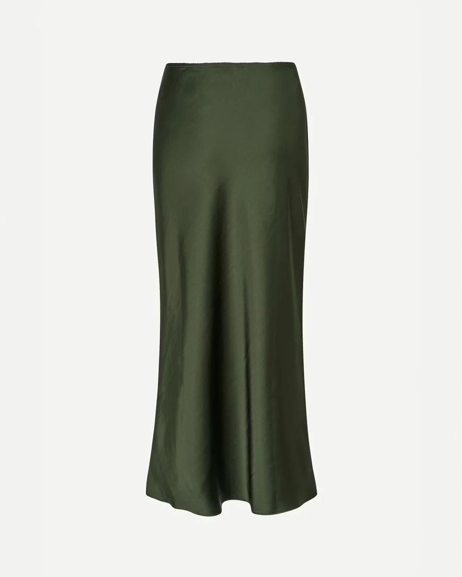 samsoe samsoe Saagneta Long Skirt Forest Night green back