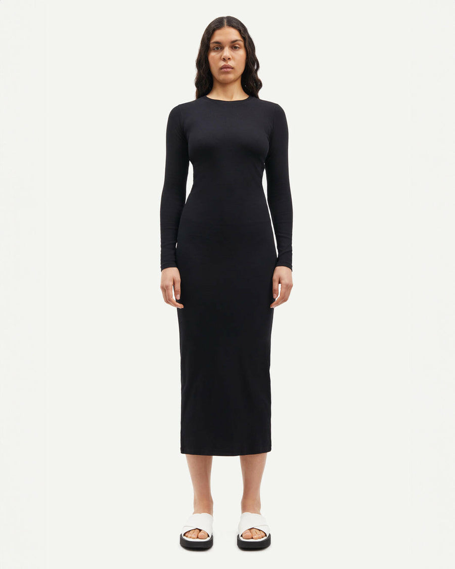 samsoe samsoe Saalexa Midi Dress black on figure front