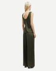 samsoe samsoe Sahelena Trousers forest night green on figure back