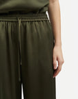 samsoe samsoe Sahelena Trousers forest night green on figure front detail