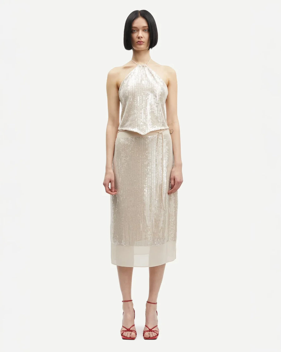 samsoe samsoe Salike Skirt clear cream on figure front