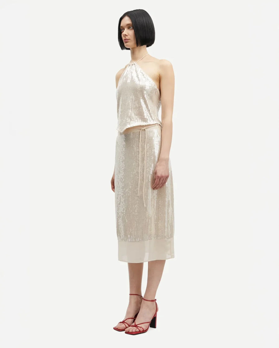 samsoe samsoe Salike Skirt clear cream on figure side